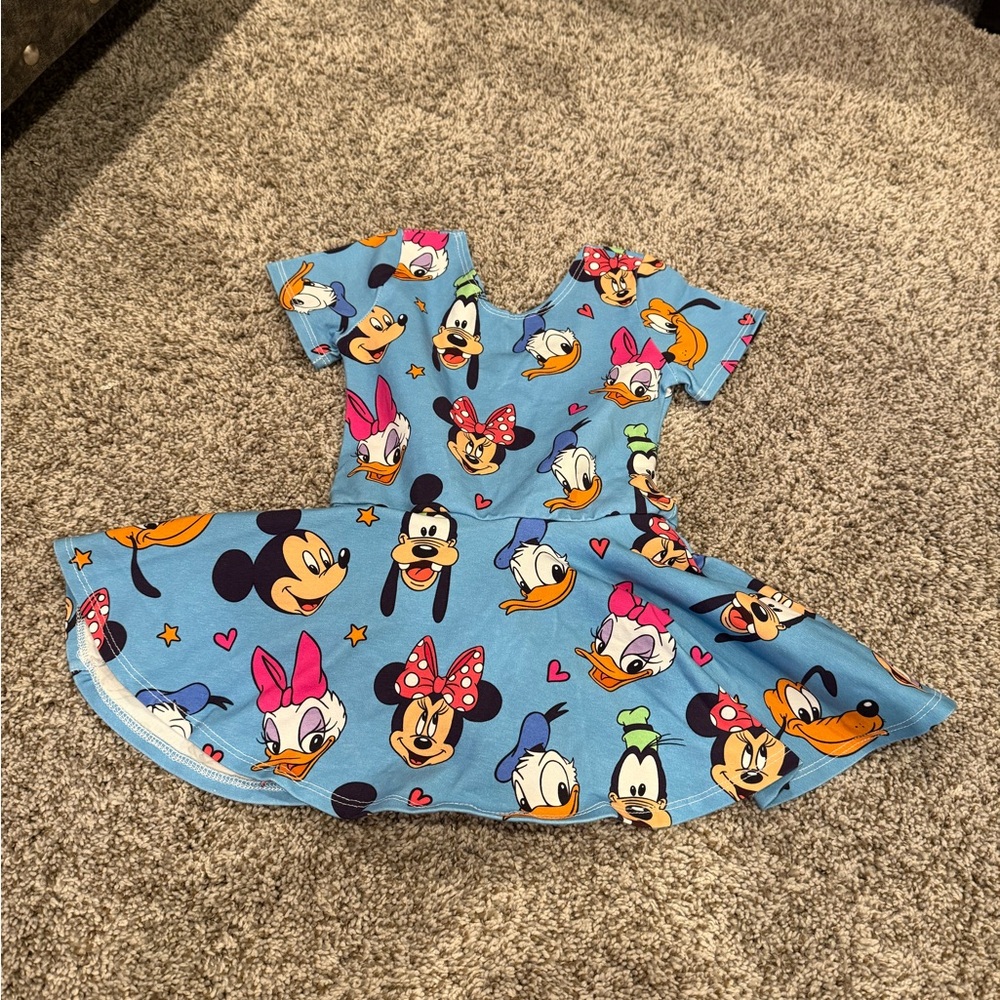 Disney Blue Character Print Kids Dress